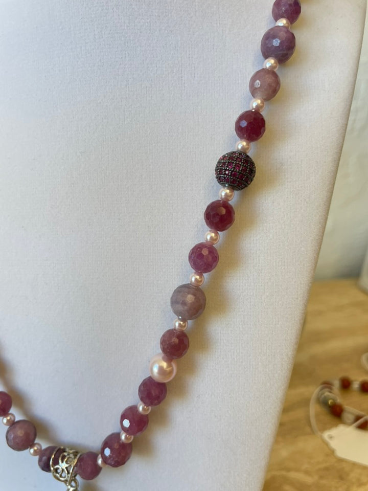 Natural Ruby necklace made by Tara Kaur