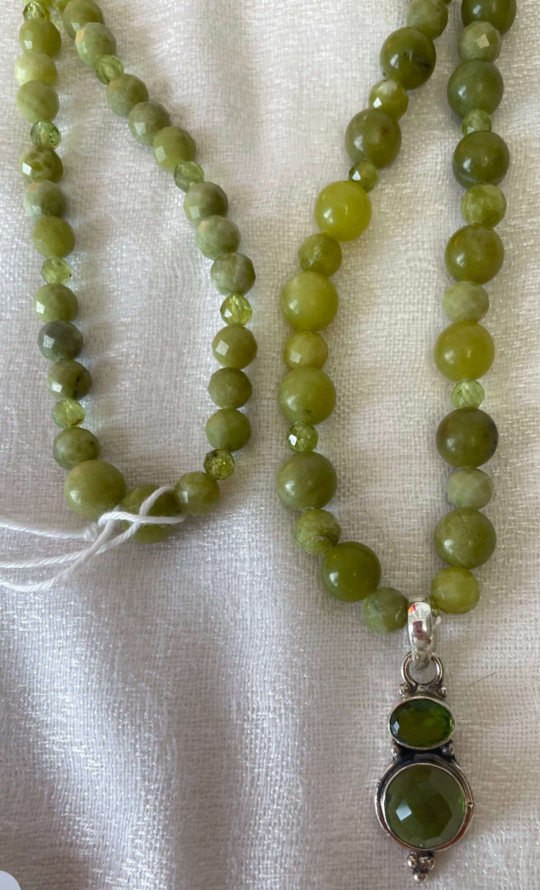 Peridot Mala made by Tara Kaur