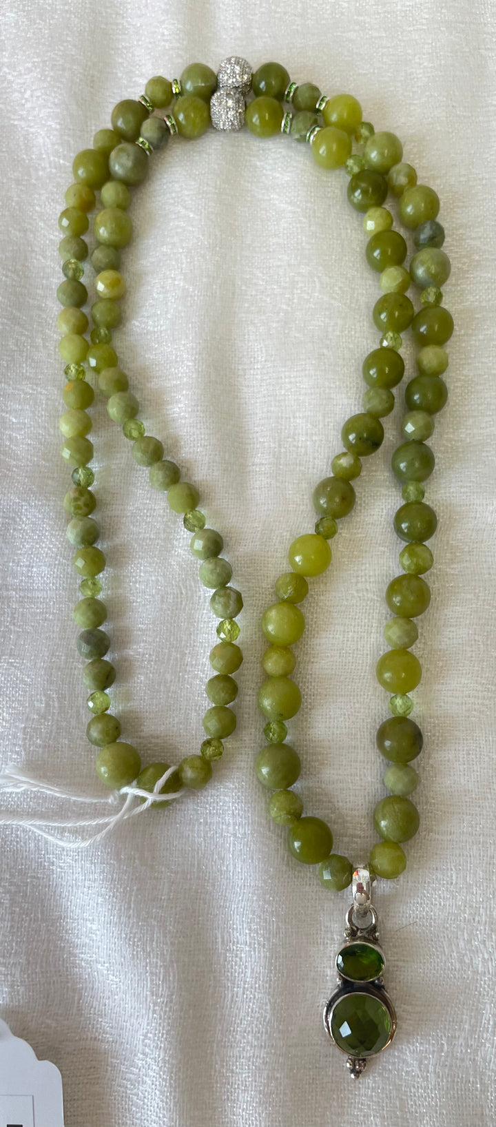 Peridot Mala made by Tara Kaur