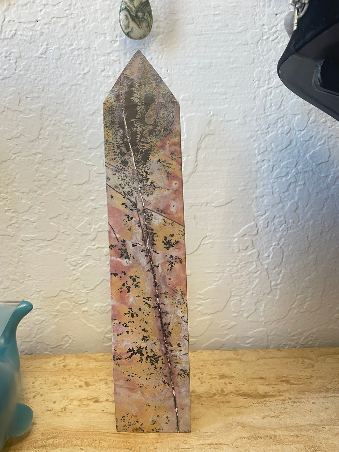 Pink Dendritic Jasper Tower