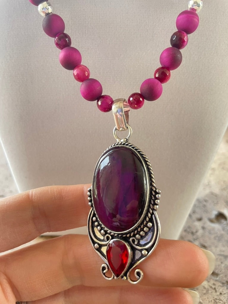 Color Treated Labradorite pendant