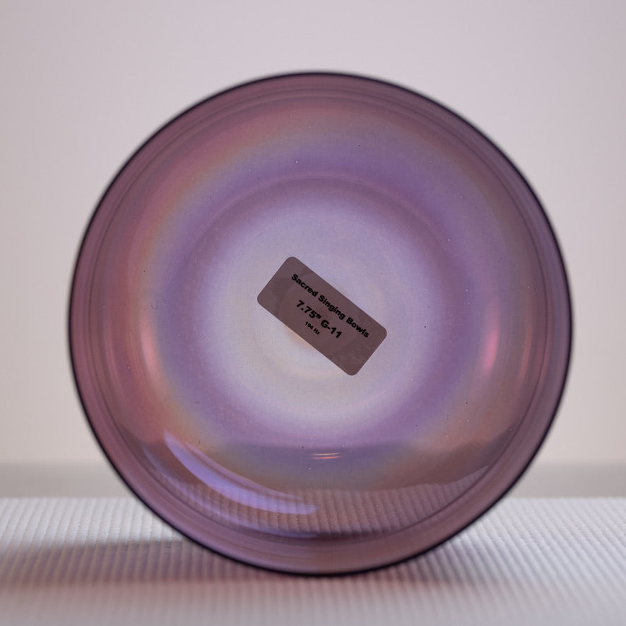 Purple throat chakra singing bowl
