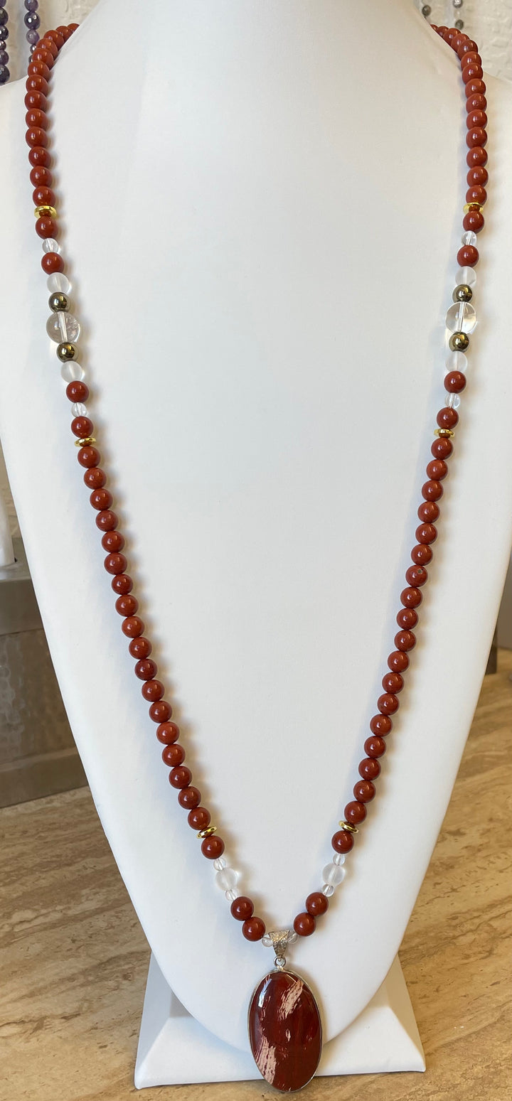 Red Jasper Mala made by Tara Kaur