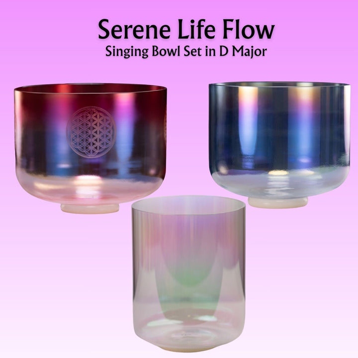 Serene Life Flow: Singing Bowl Set in D Major from Bowls of Sound