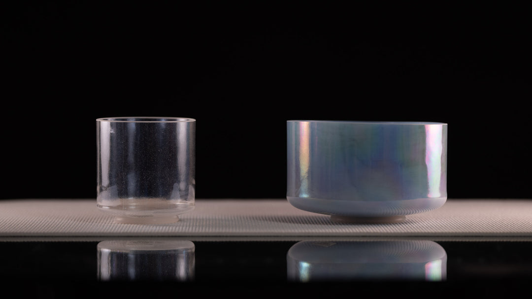 Serene Light: Singing Bowl Pair with Crystal Tones Bowls