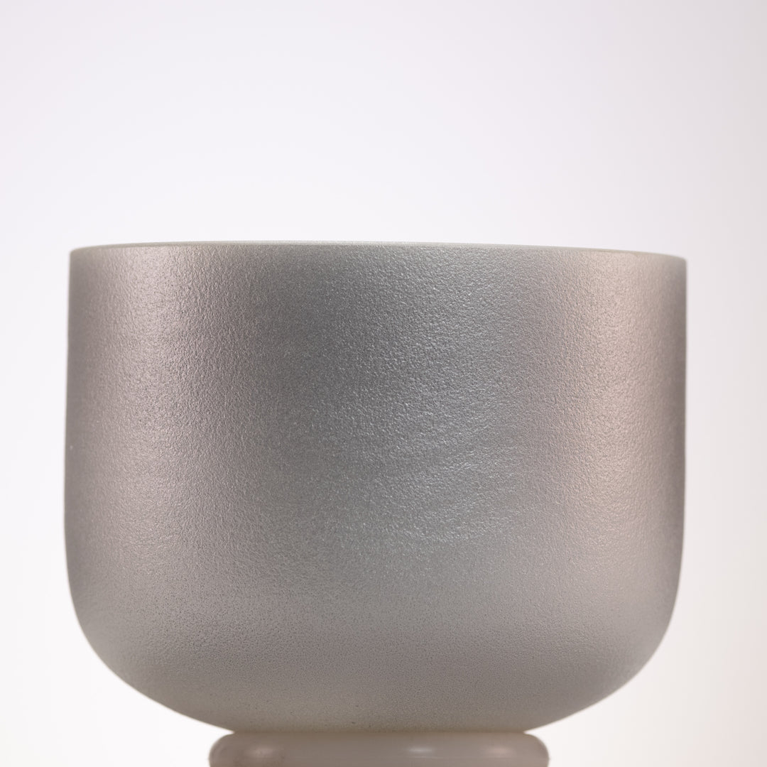 8" B-29 Frosted Silver Star Crystal Singing Bowl