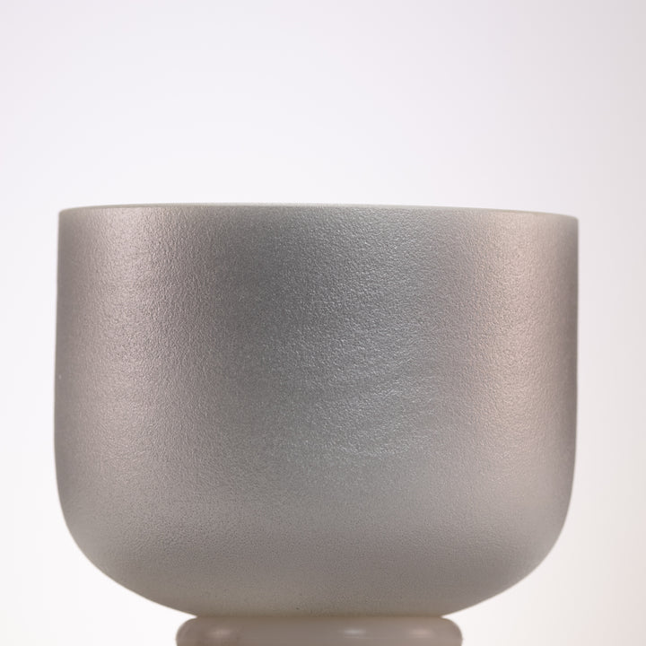 8" B-29 Frosted Silver Star Crystal Singing Bowl