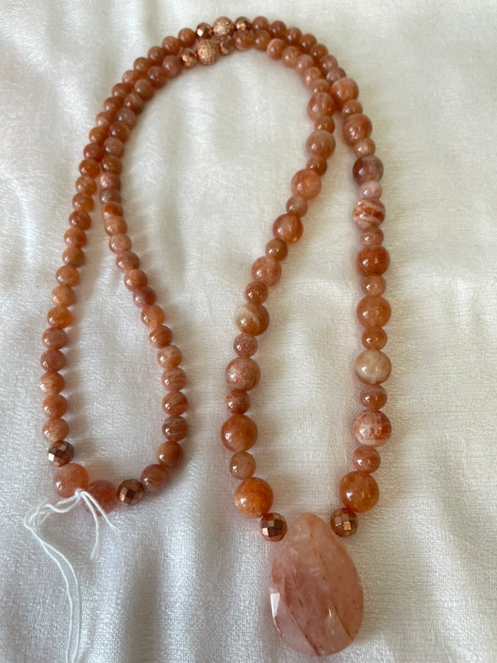 Sunstone Mala made by Tara Kaur