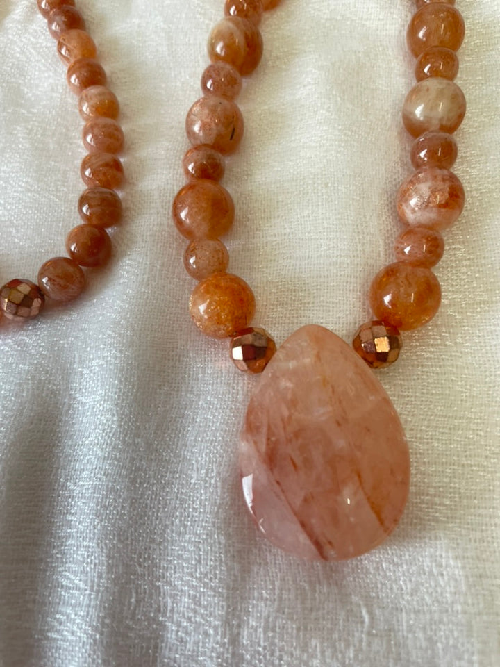 Sunstone Mala made by Tara Kaur