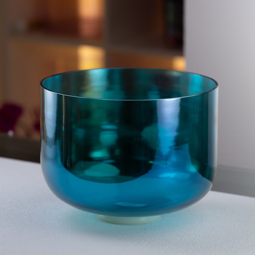 Blue heart chakra singing bowl
