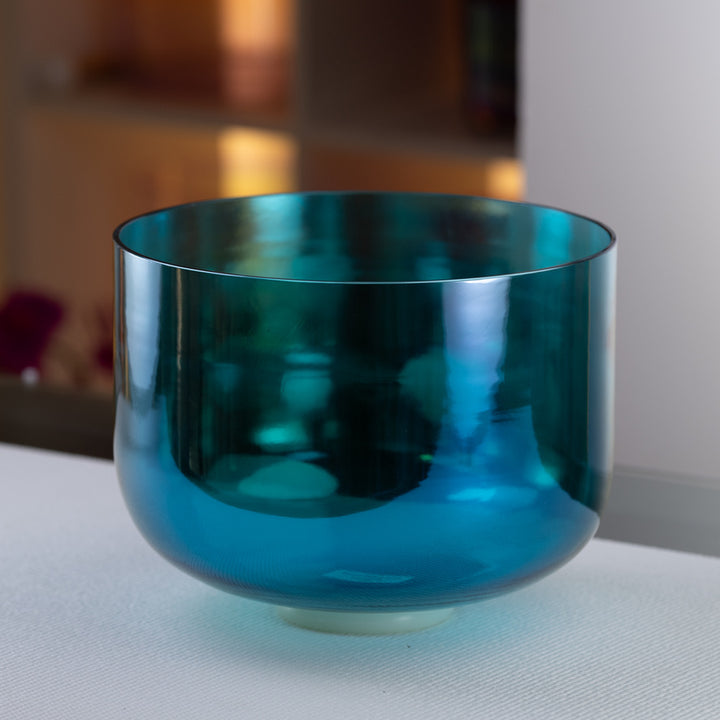 Blue heart chakra singing bowl