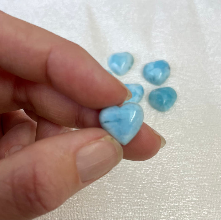 Tiny Larimar Hearts 2