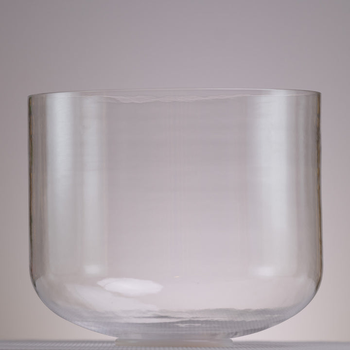 Large clear quartz singing bowl