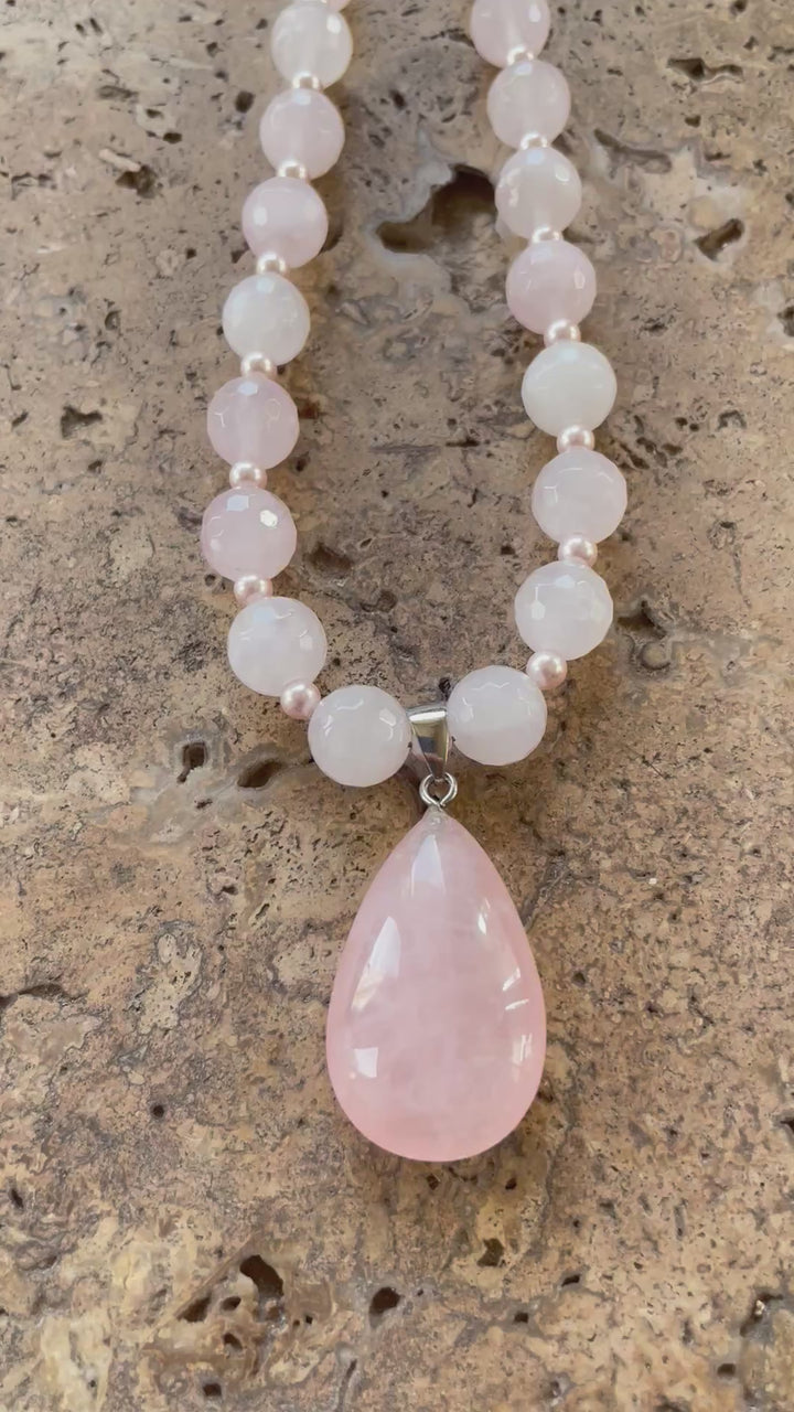 Rose Quartz necklace from Tara Kaur