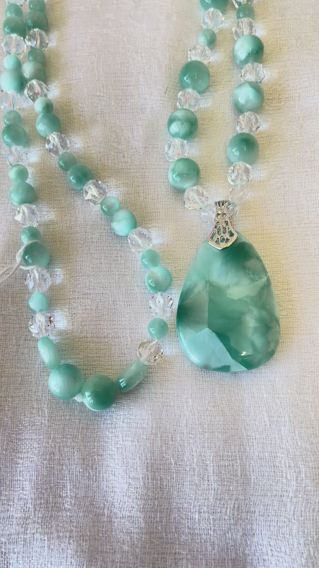 Green Moonstone Mala