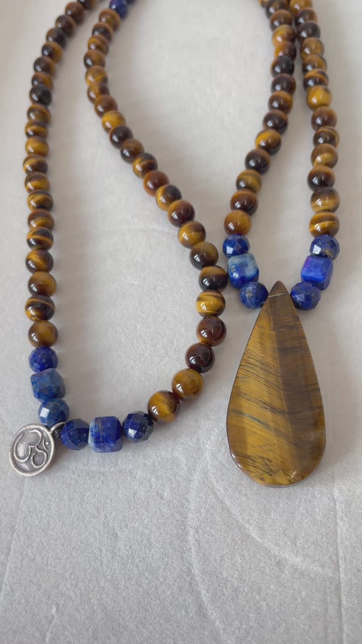 Tiger Eye & Lapis Mala