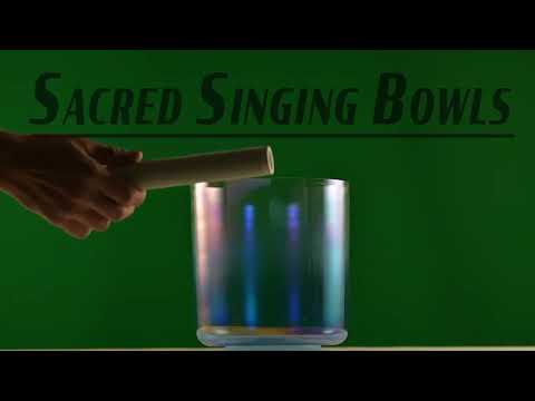 7.25" B-18 Iolite Color Crystal Singing Bowl, Prismatic, Sacred Singing Bowls