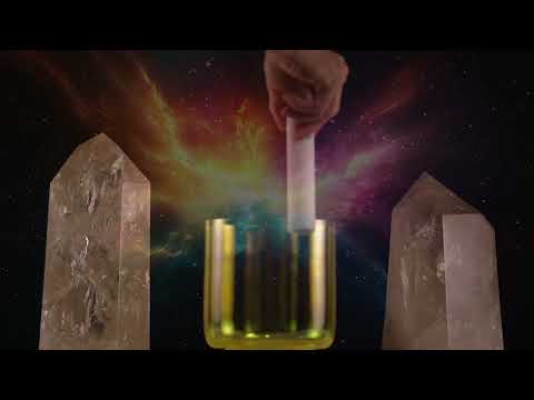 6" E+10 Radiant Sun Crystal Singing Bowl, Perfect Pitch