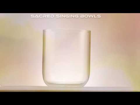 7" E+43 Clear Quartz Crystal Singing Bowl, Sacred Singing Bowls