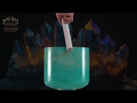 10" F+33 Turquoise Tide Crystal Singing Bowl