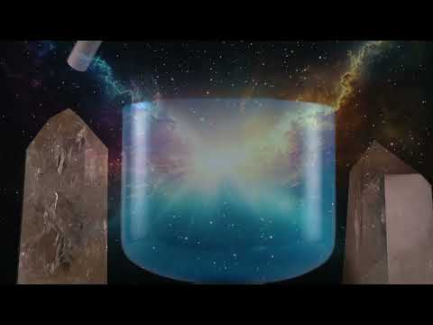 12" C#-6 Serenity Sky Crystal Singing Bowl, Perfect Pitch