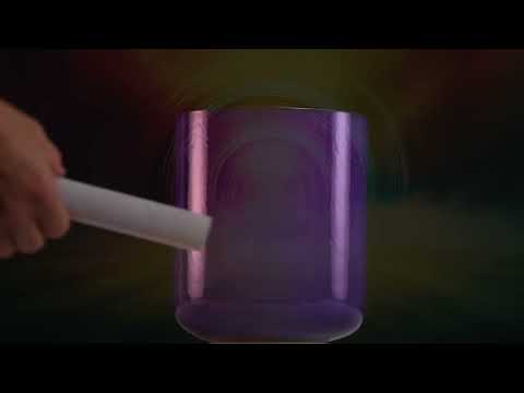 6.5" A#-40 Iris Illumination Crystal Singing Bowl