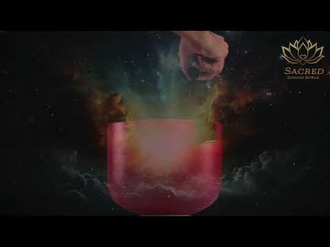 9" D#-25 Dreamy Peony Frosted Crystal Singing Bowl, Silver inside