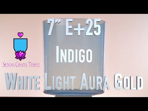 7" E+25 Indigo White Light Aura Gold, Crystal Tones™