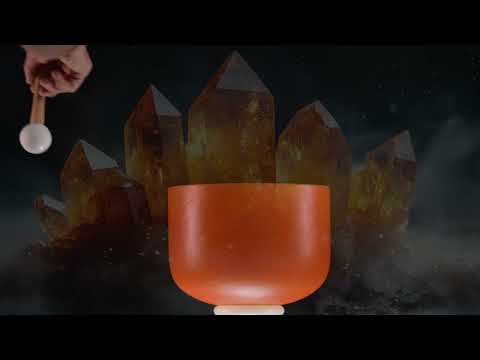 10" B-29 Setting Sun Frosted Crystal Singing Bowl