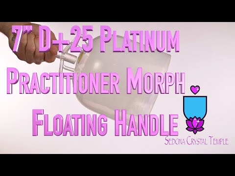 7" D+25 Platinum Morph Practitioner Crystal Singing Bowl, Crystal Tones™