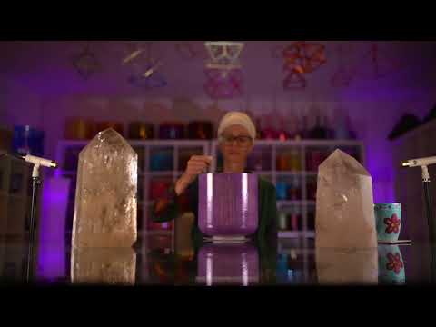 8" D#-28 Lilac Blossom Crystal Singing Bowl from Sacred Singing Bowls™
