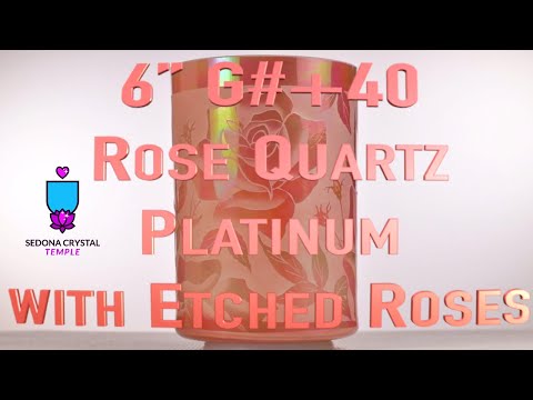 6" G#+40 Rose Quartz & Platinum Bowl