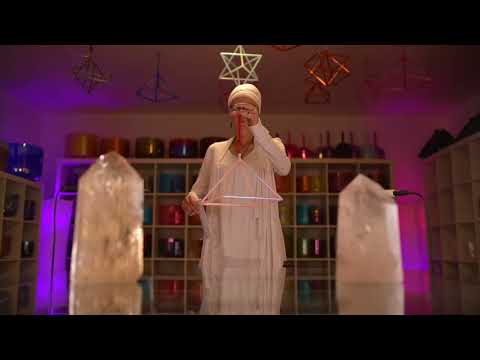 10" Goddess Glow Crystal Singing Pyramid from Sacred Singing Bowls™