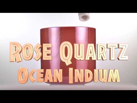 7" G#+15 Rose Quartz Ocean Indium Crystal Singing Bowl, Crystal Tones™