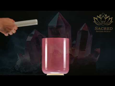 6.75" E-40 Autumn Rose Crystal Singing Bowl, Tall