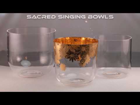 A minor: Harmonic Crystal Singing Bowl Set, Sacred Singing Bowls