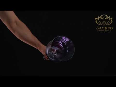6" F#+3 Indigo Child Handheld Crystal Singing Bowl, Perfect Pitch