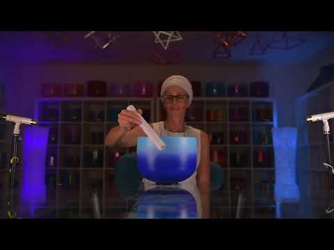 10" A-35 Frosted Father Sky Crystal Singing Bowl from Bowls of Sound