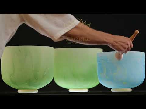 G Major: Frosted Crystal Singing Bowl Set