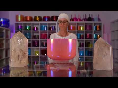 Rose Blossom Crystal Singing Bowl