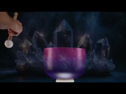 10" G-26 Blossoming Heart Frosted Crystal Singing Bowl