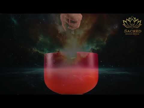 10" G-28 Frosted Harmonic Sunrise Crystal Singing Bowl, Silver inside