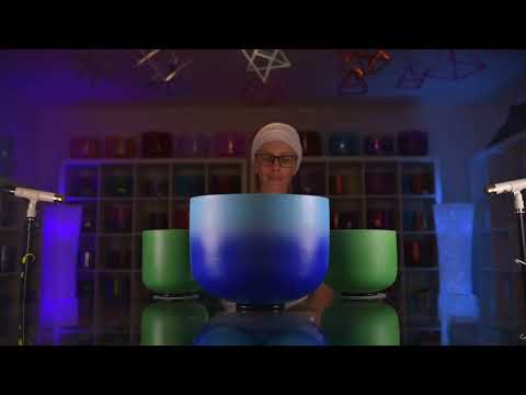 Frosted Singing Bowl Trio for Relaxation from Bowls of Sound