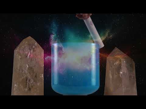 8" D#-4 Serenity Sky Crystal Singing Bowl, Perfect Pitch