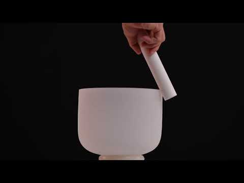 G+9 White Frosted Singing Bowl