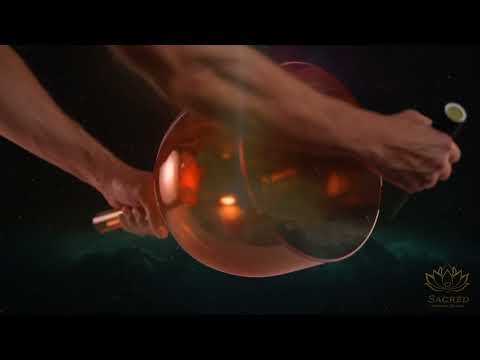 10" G#-11 Setting Sun Crystal Singing Bowl, Handheld