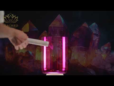 7" A#-35 Magenta Manifestation with Gold inside Crystal Singing Bowl