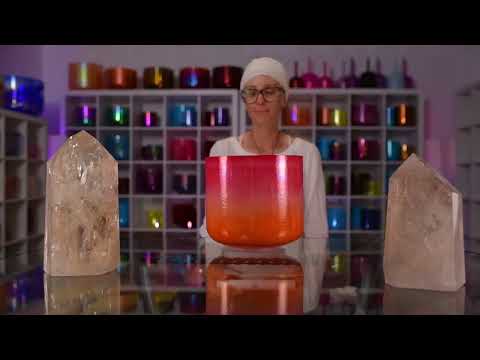 F-44 Harmonic Sunrise Crystal Singing Bowl