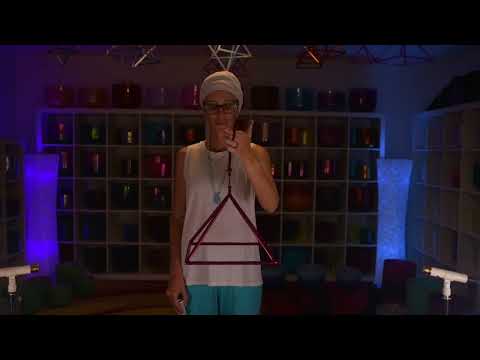 Radiant Rose Crystal Singing Pyramid from Bowls of Sound
