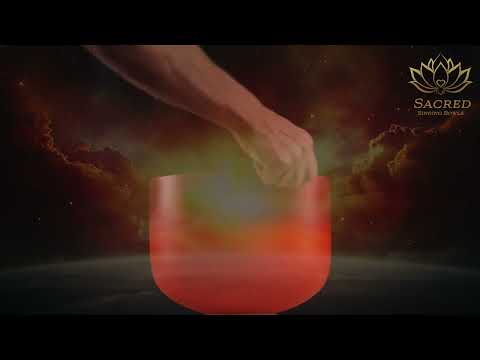 10" E-24 Frosted Harmonic Sunrise Crystal Singing Bowl, Silver inside